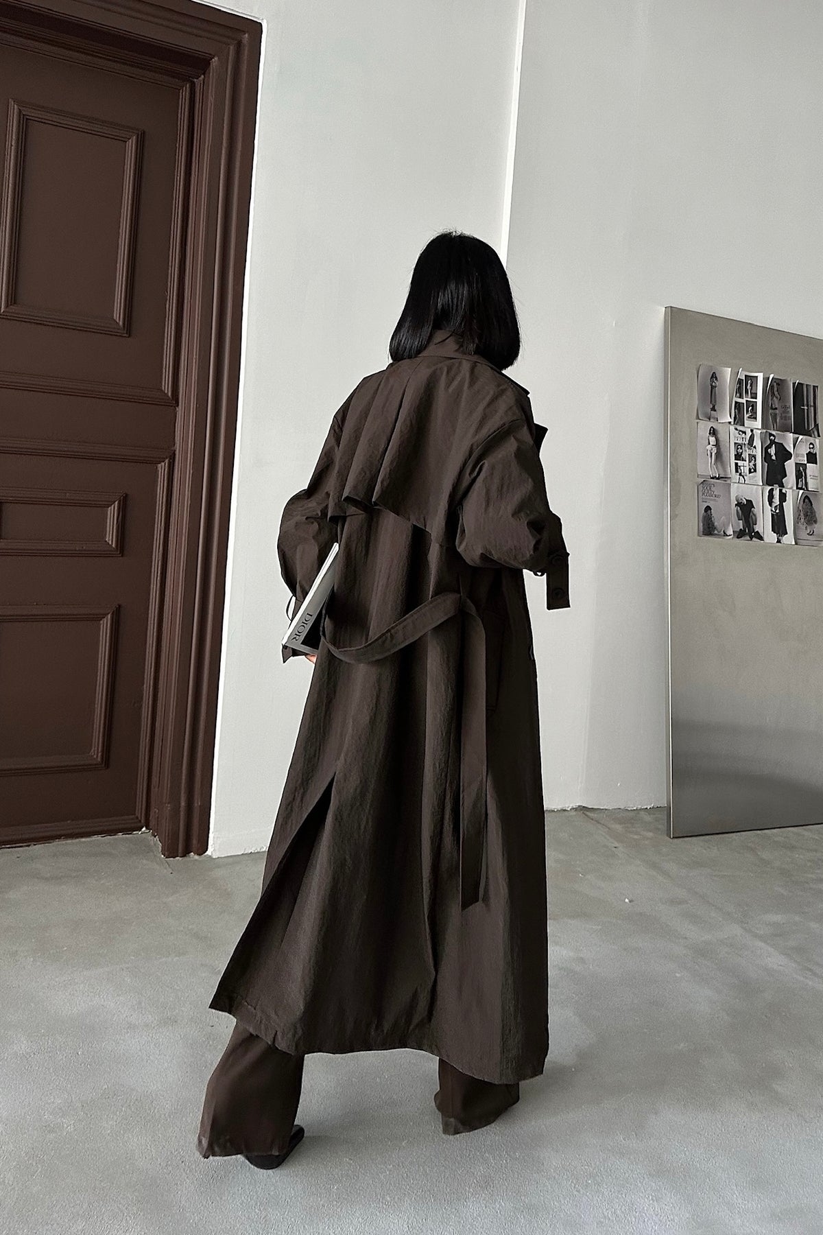 Brown Belted Trench Coat