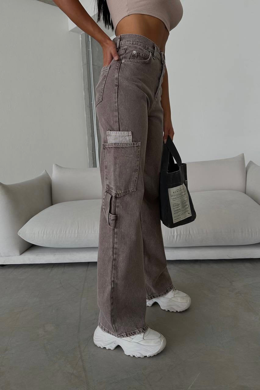 Bleria Cargo Jeans Brown