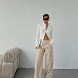 Above Knee Zip Detail Parachute Cargo Pants