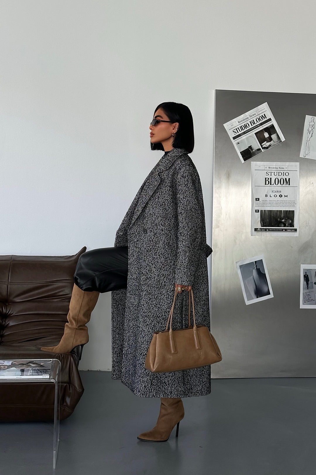 The Raven Herringbone Coat