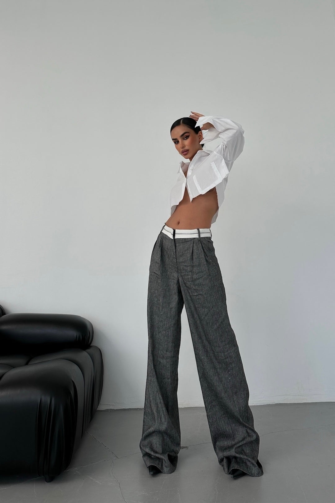 Bella Pants Mixed Gray