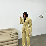 Structured Blazer & Pleated Trousers Set