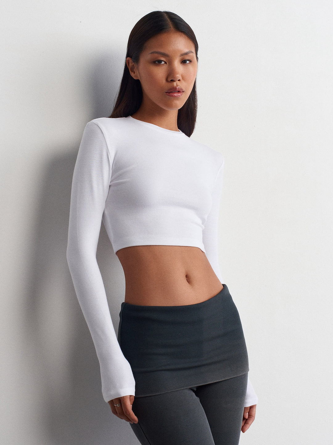Basic Long Sleeve Crop Top