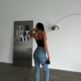 Cross Belt Jeans Blue Tint