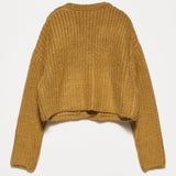 V Neck Cropped Cardigan