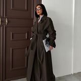 Brown Belted Trench Coat