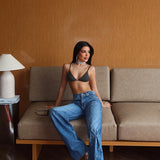 Snap Clip Embellished Jean