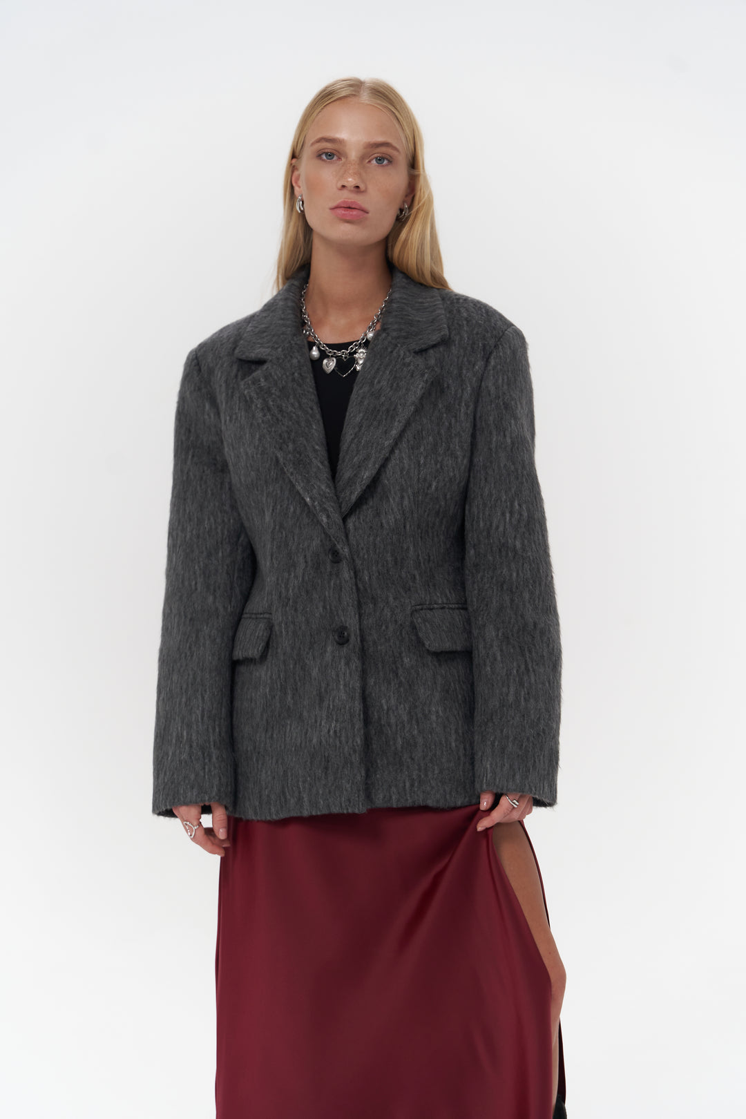 Charcoal Textured Blazer