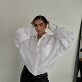 Poplin Cropped Back Detail Shirt