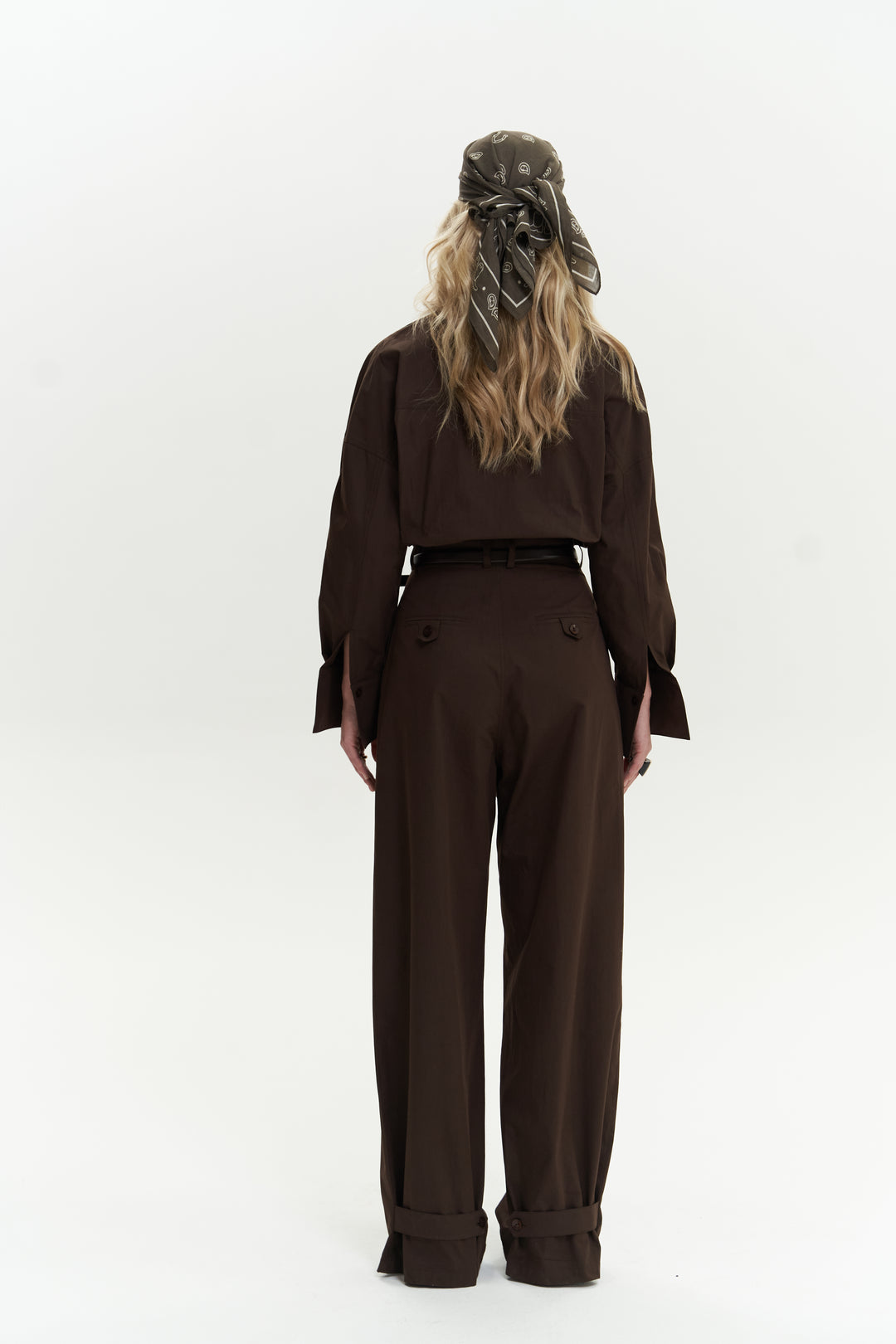 Button Detailed Utility Jumpsuit Brown