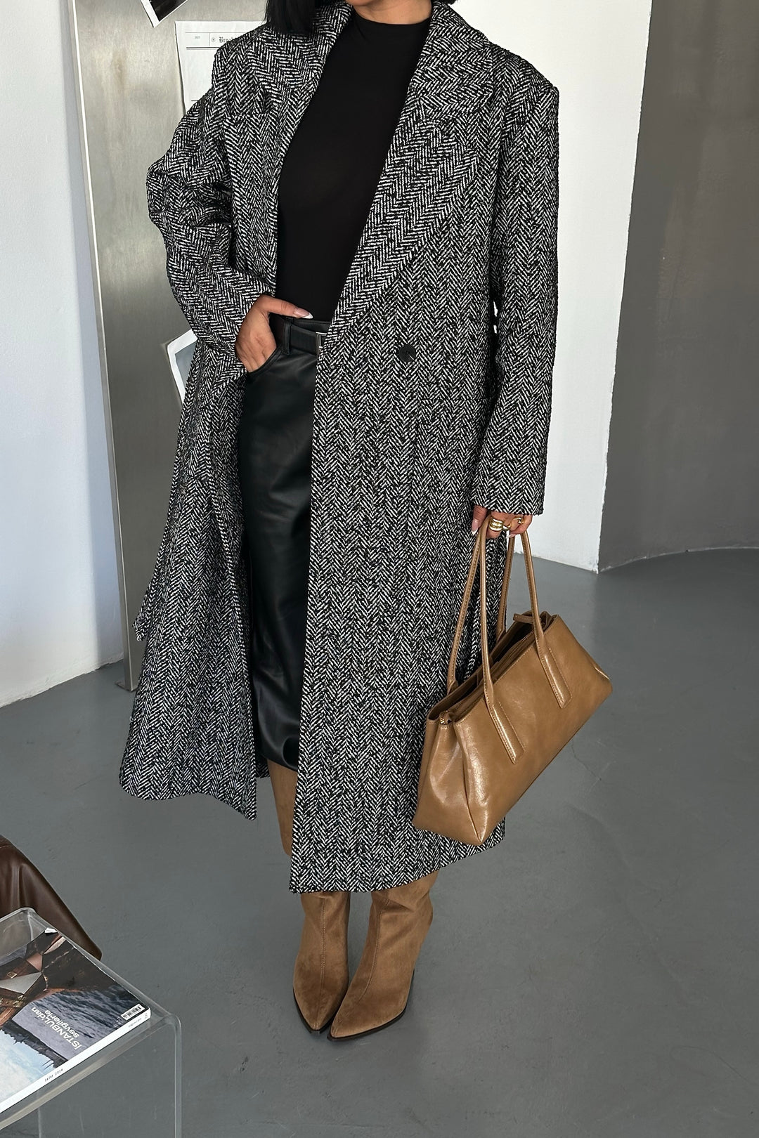 The Raven Herringbone Coat