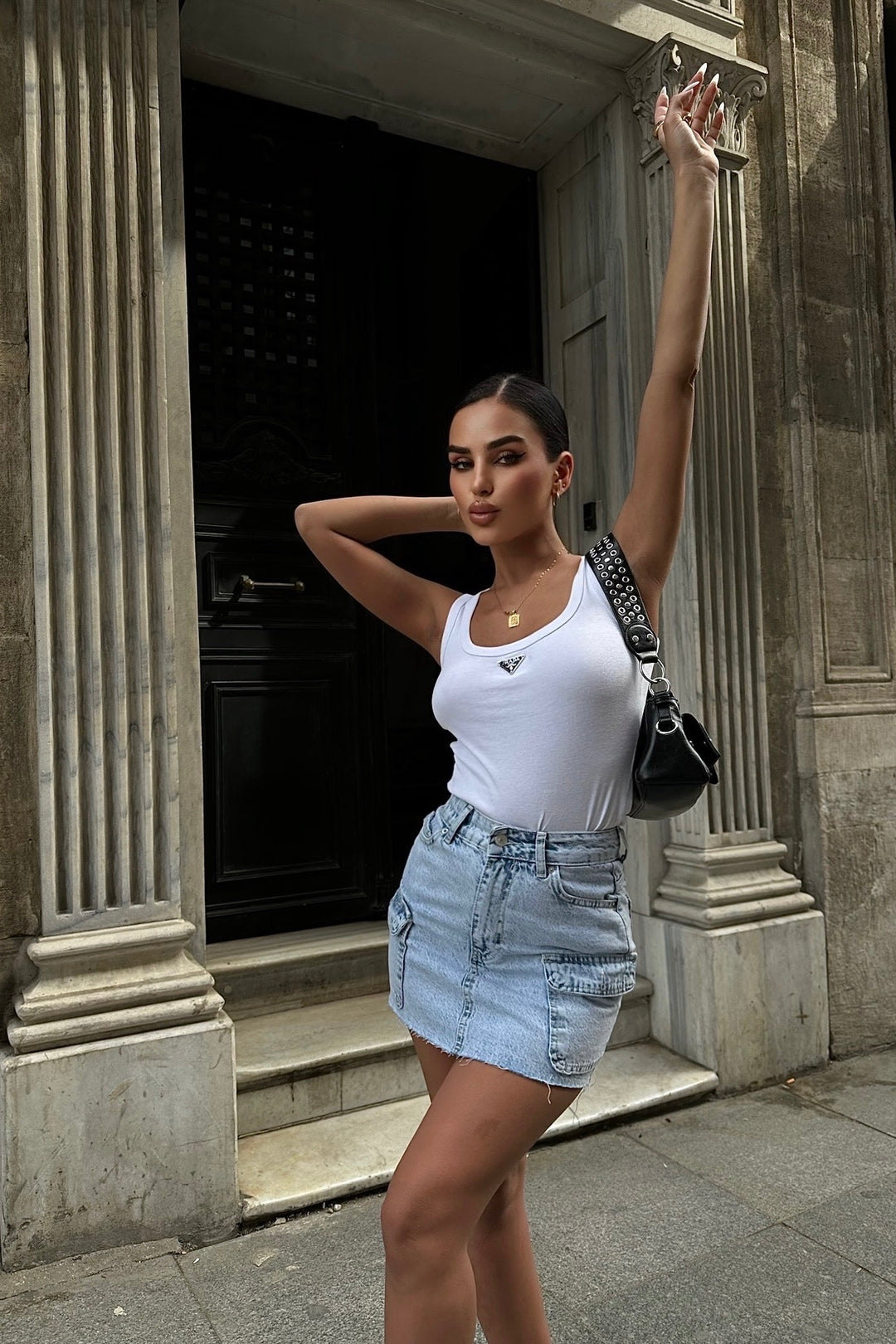Acid Cargo Mini skirt
