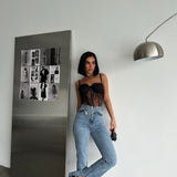 Cross Belt Jeans Blue Tint