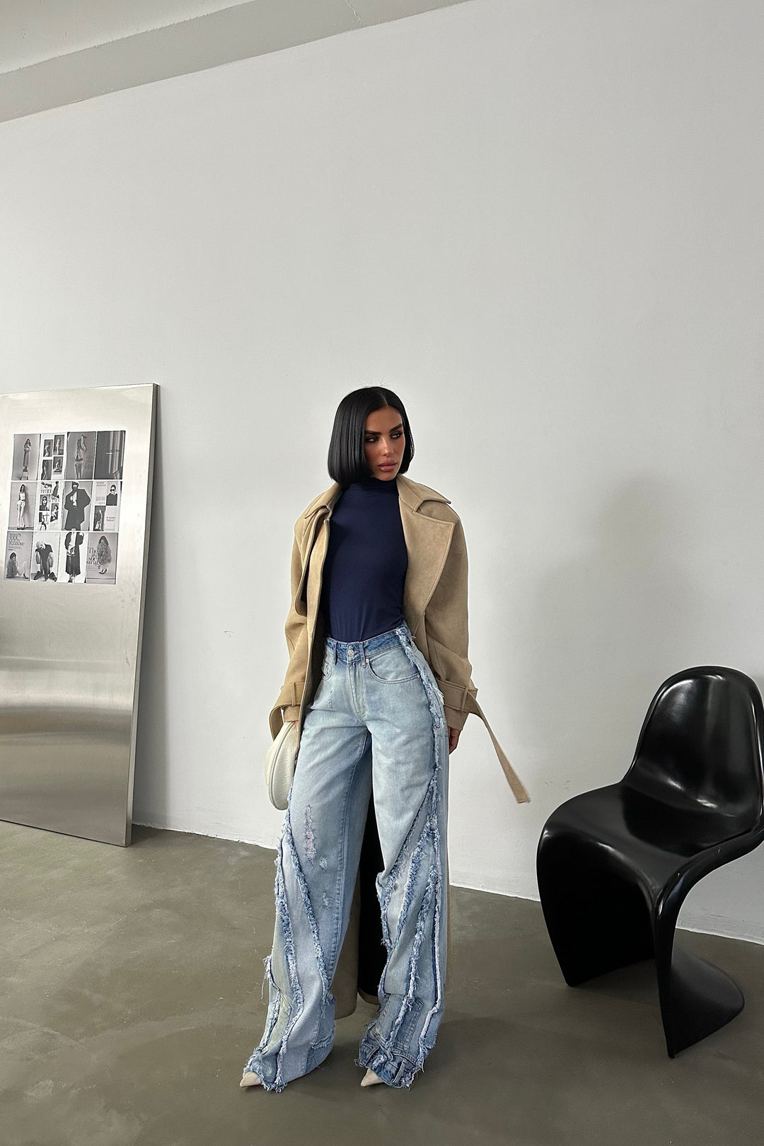 Tassel Wide-Leg Jeans
