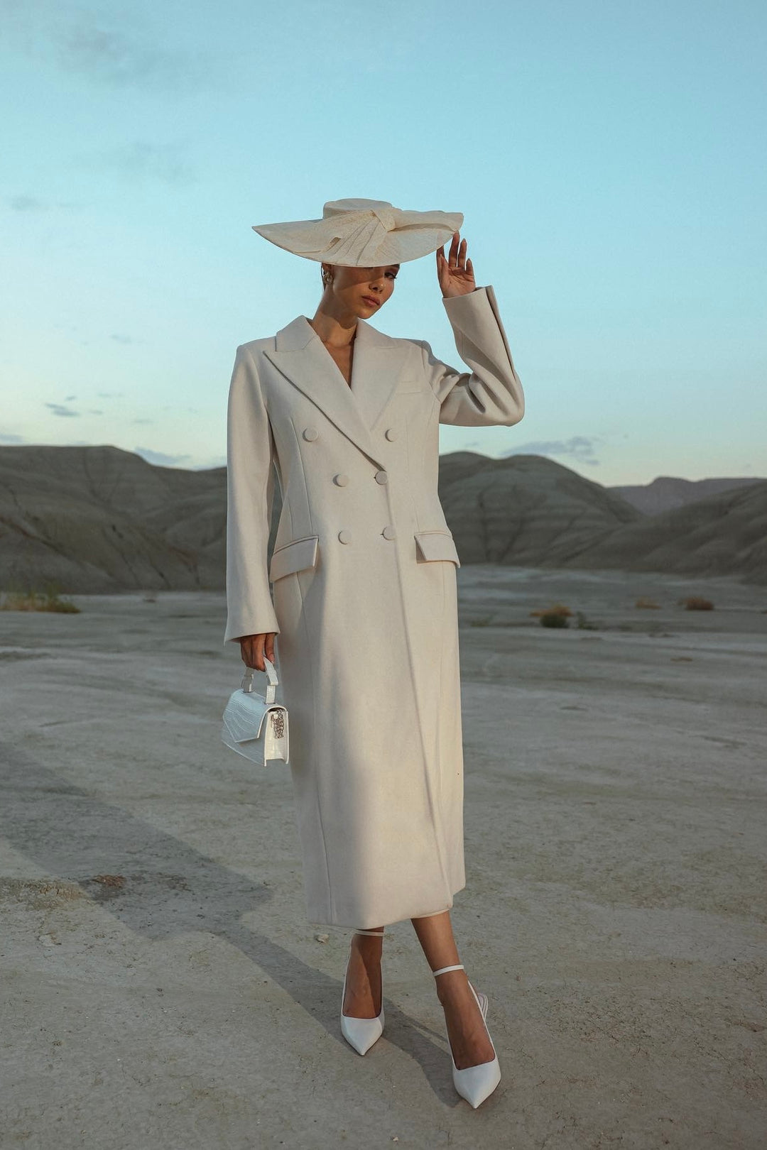 Brala White Long Coat
