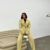 Structured Blazer & Pleated Trousers Set