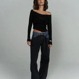 Tri-Fold Jeans Black