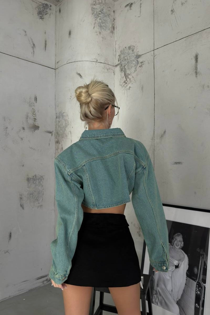 Dyed Crop Jean Jacket