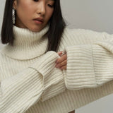 Turtle Neck Cropped Sweater