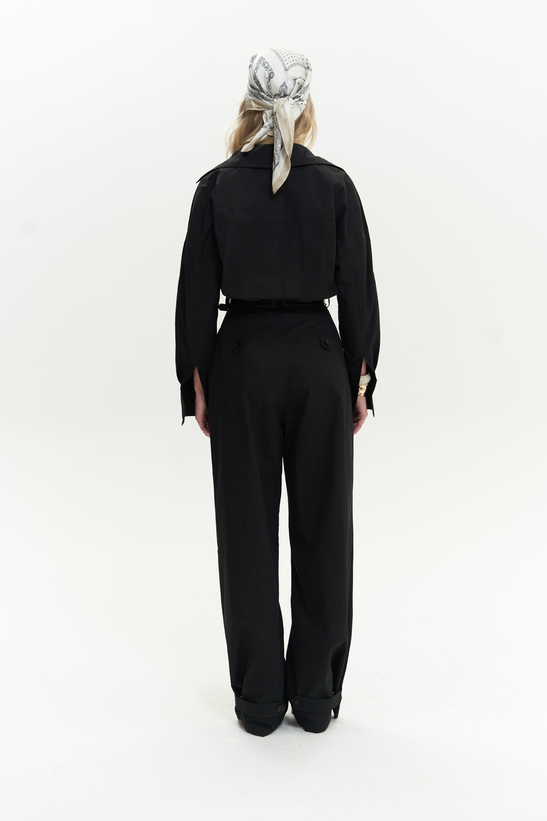 Button Detailed Utility Jumpsuit Black