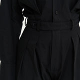 Button Detailed Utility Jumpsuit Black