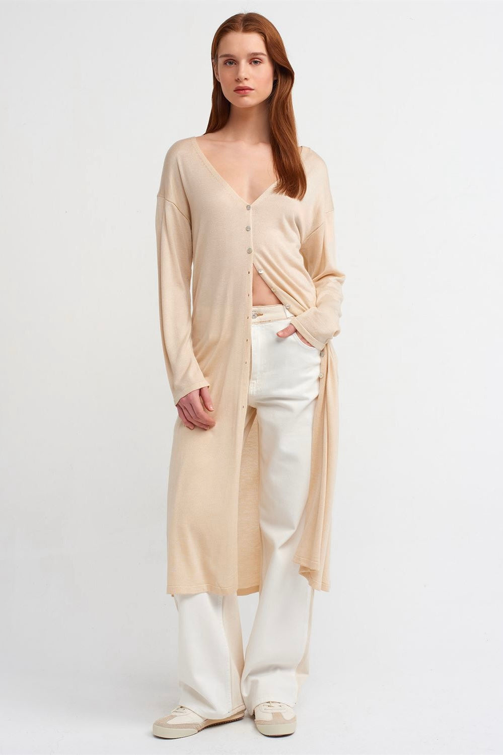 Bikini Over Long Cardigan