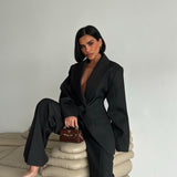 Structured Blazer & Pleated Trousers Set