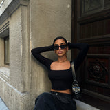 Basic Square Neck Ribbed Top