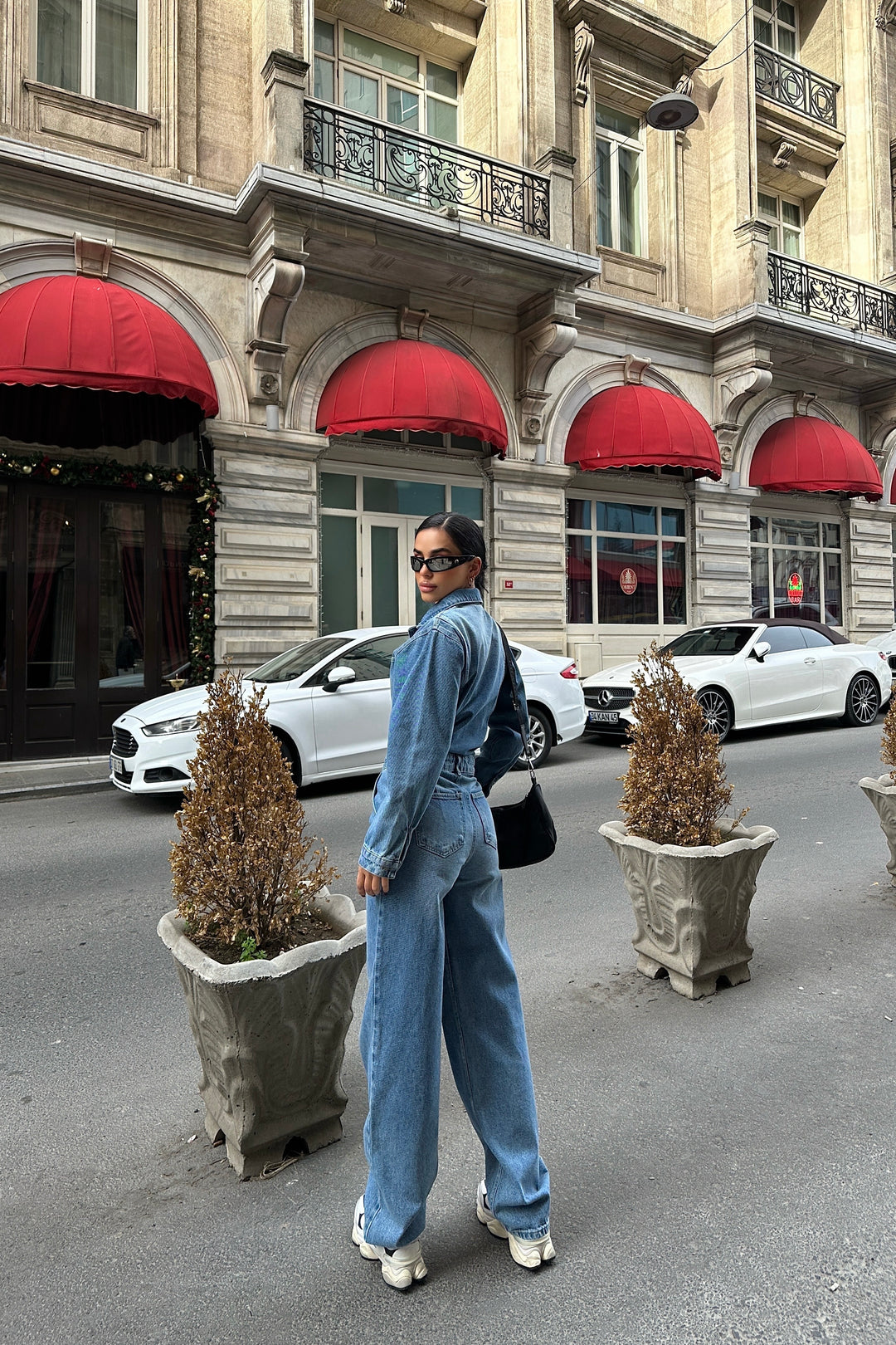 Blue Denim Button Up Jumpsuit