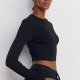 Basic Long Sleeve Crop Top