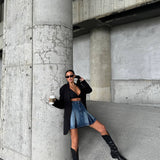 Denim A Line Skirt