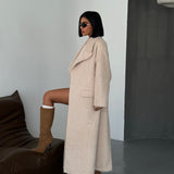 The Marlow Wrap Coat Beige