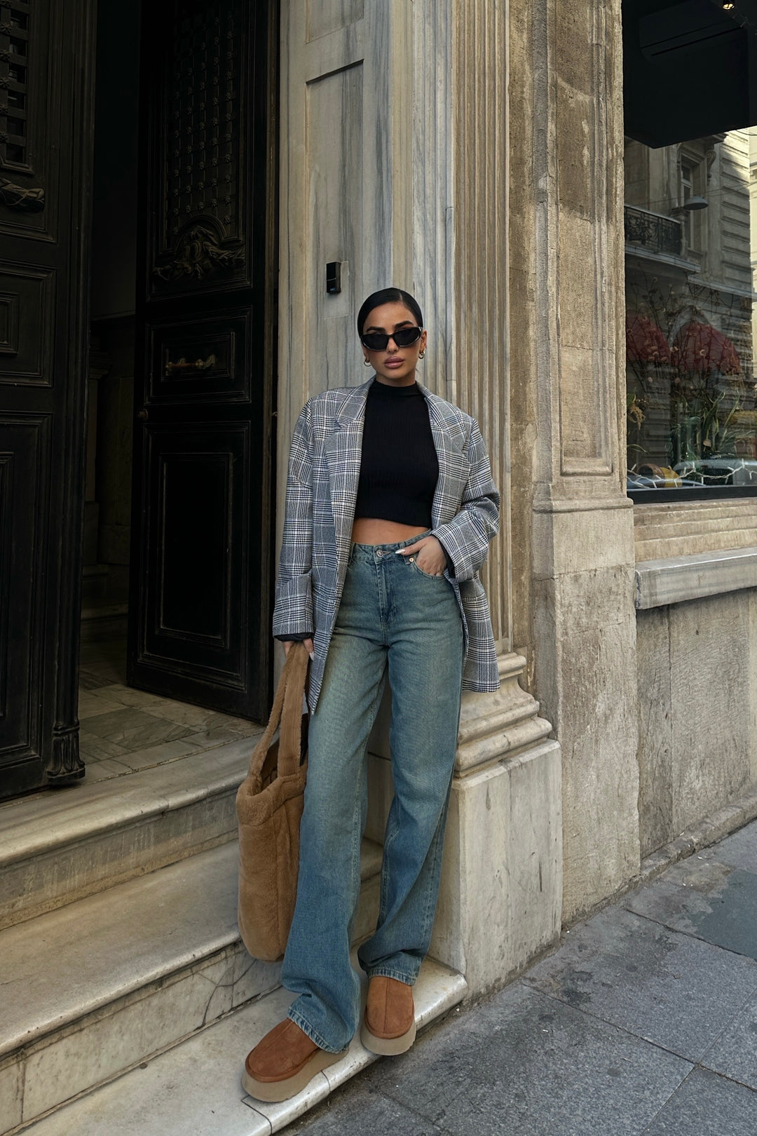 Sandblast Green Wash Palazzo Jeans