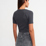 Cotton Cropped T-Shirt