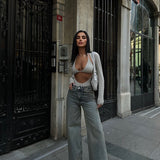 Malvina Washed Flared Jeans