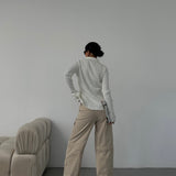 Above Knee Zip Detail Parachute Cargo Pants
