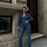 Zip Up Skinny Jumpsuit Premium