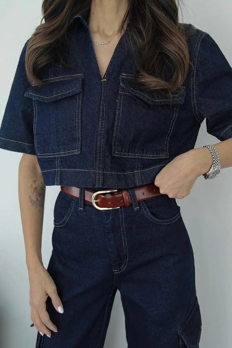 Cargo Pants Denim Set