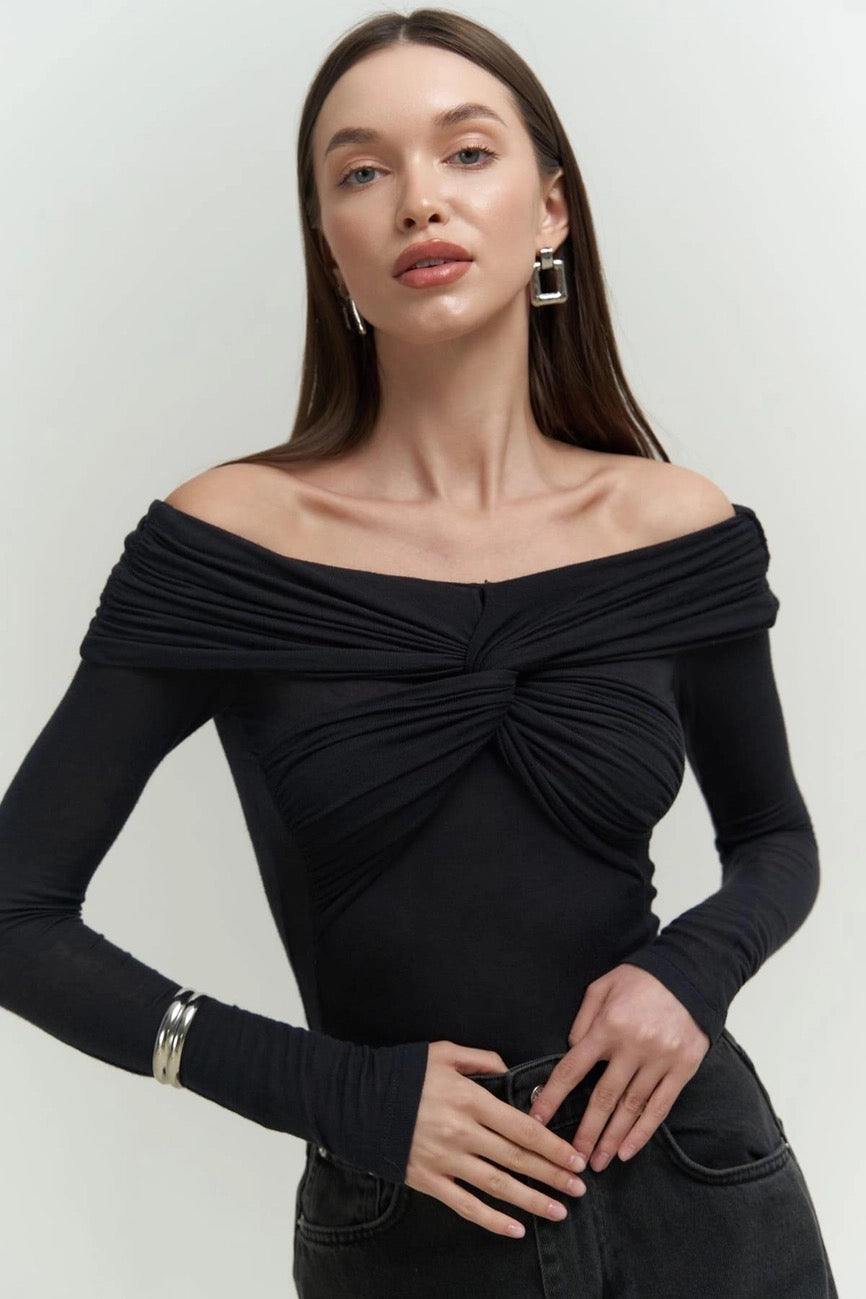 Criss Cross Off Shoulder Top