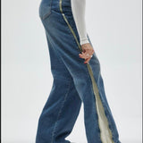 Neon Side Zipper Jeans