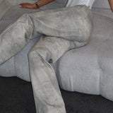 Stone Grey Wide Leg Trousers