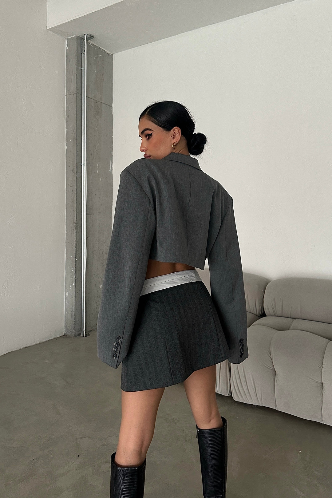 Bella Two Button Mini Skirt