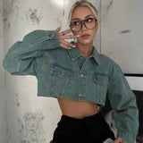 Dyed Crop Jean Jacket