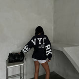 Navy New York Oversize Sweatshirt