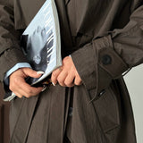 Brown Belted Trench Coat
