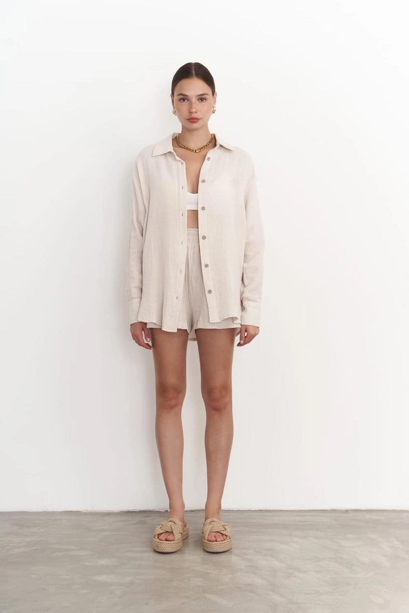 Muslin Shirt Set