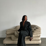 Structured Blazer & Pleated Trousers Set