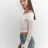 Criss Cross Off Shoulder Top