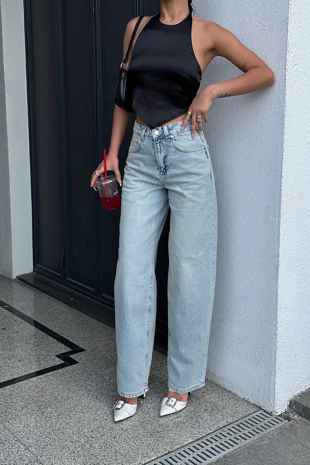 Baggy Boyfriend Light Wash Barrel Jeans