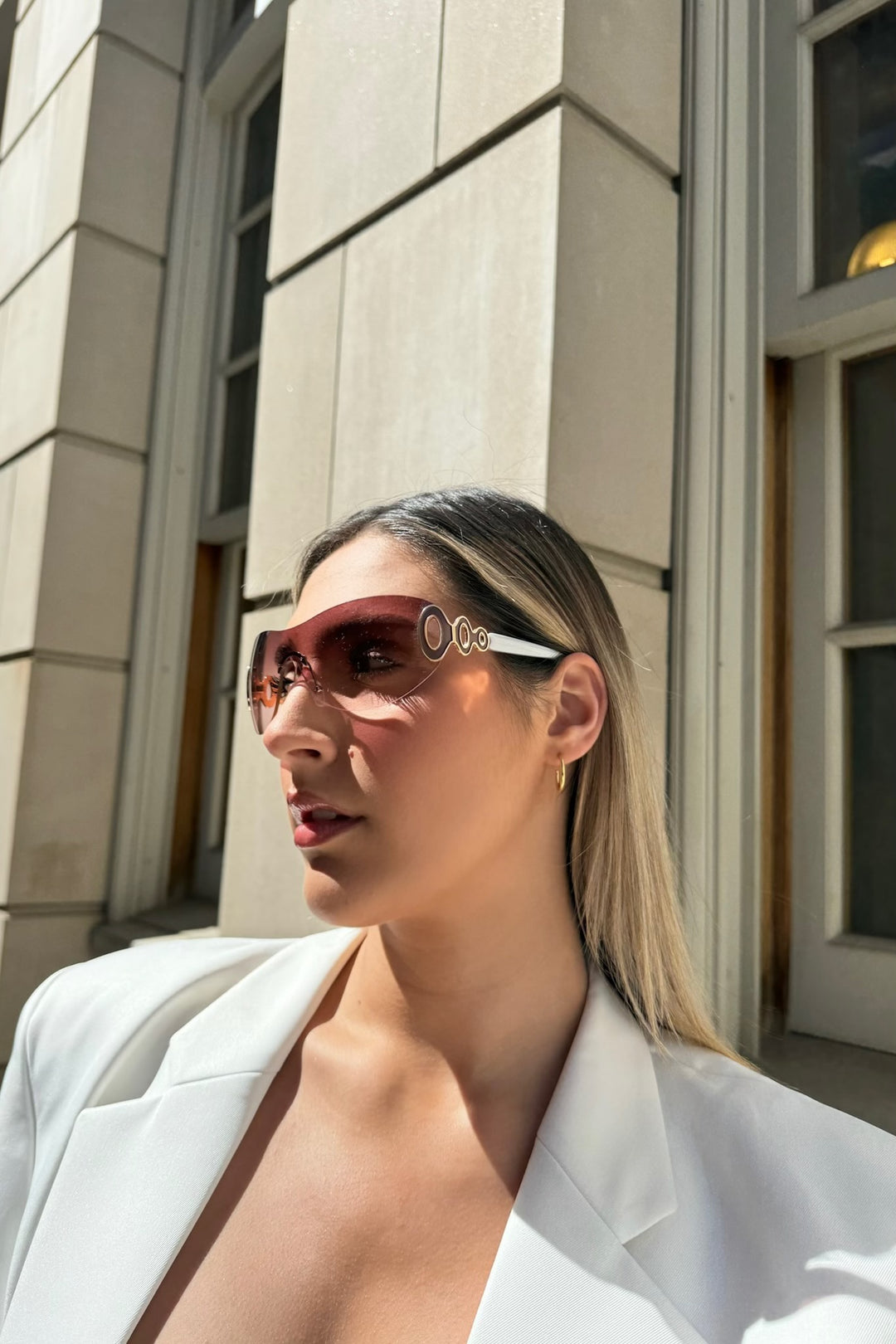 Rosé Wrap Sunglasses
